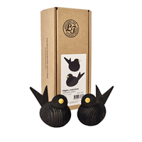 Fåglar svart bets 2-pack