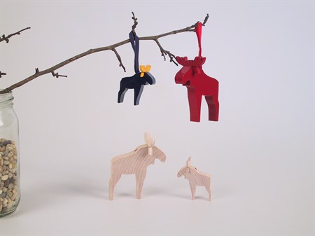 Älg mini med hål för band