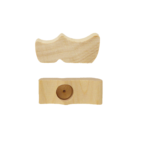 Träsko 44x16,5 mm med 12 mm hål