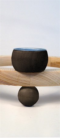 Bordskrans för värmeljus svart