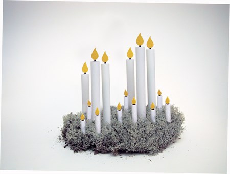 Julgransljus av trä, vitt 80 m