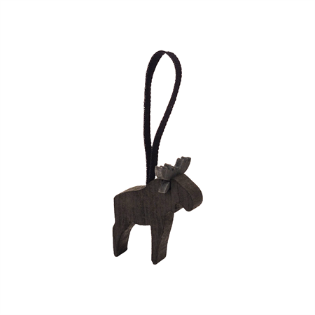 Älg mini med band svartbrun