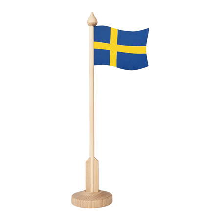 Bordsflagga svensk 320 mm natur